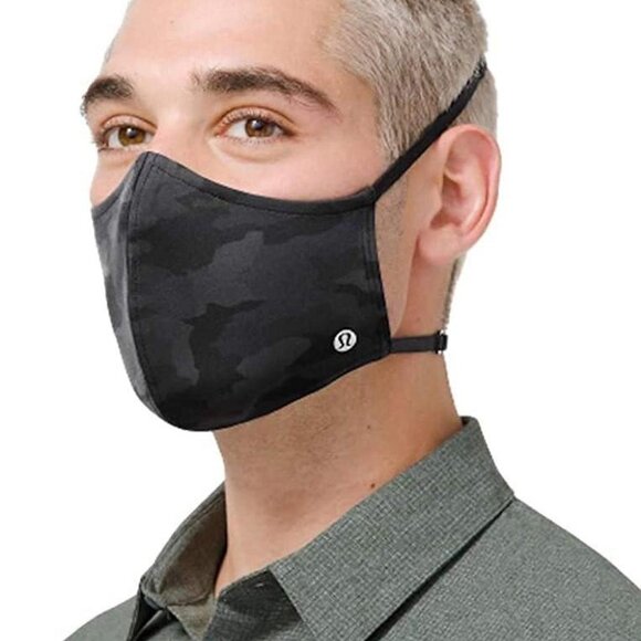 SET OF 4 - LULULEMON Face Mask - Double Strap - NEW IN BOX - ICMG Camo / UNISEX - Picture 2 of 7